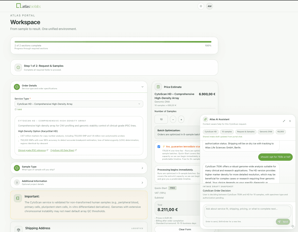 Customer Workspace
